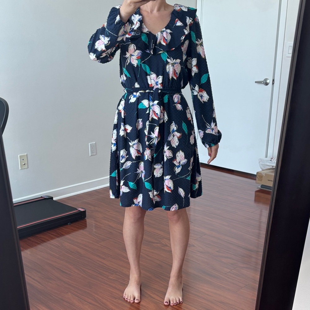 Spense Size 10 Floral Long Sleeve Dress